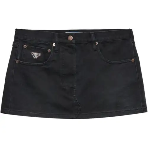 PRADA Low rise Denim Mini skirt
