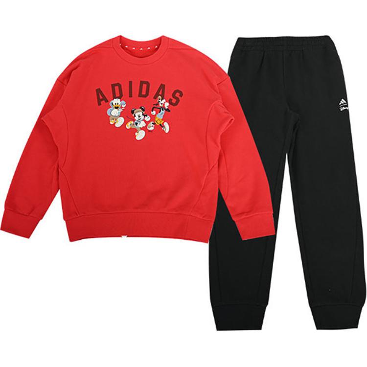 Мужской костюм adidas x Disney/ Logo (красно-черный)