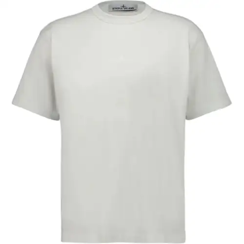 STONE ISLAND Logo Embroidered Crewneck T Shirt