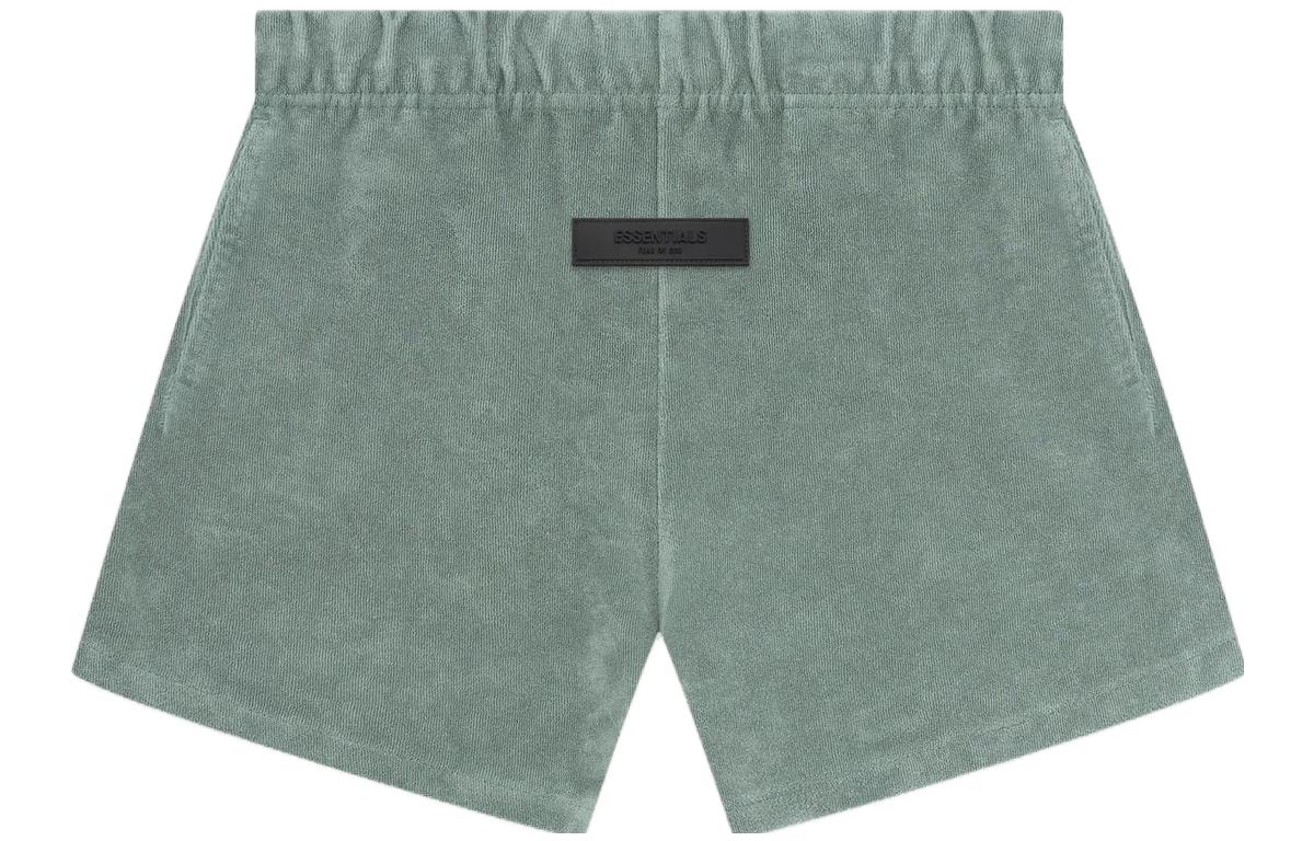 Fear of God Essentials Drop2 SS23 Kids Running Terry Short Sycamore Solid Color Sports Shorts Children's Haze Blue