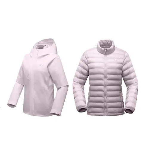 Under Armour Urban Outdoors Waterproof And Windproof For Drying Windbreaker Jacket Women's 2 Piece Set Lotus Pink