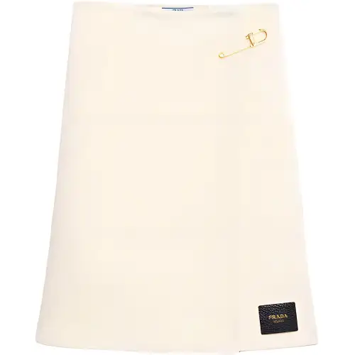 PRADA SS25 Casual Long Skirt Women's Beige