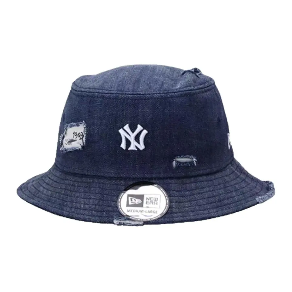 New Era Cotton, Polyester Bucket Hats Unisex Dark Blue