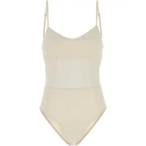Prada tulle V-neck swimsuit