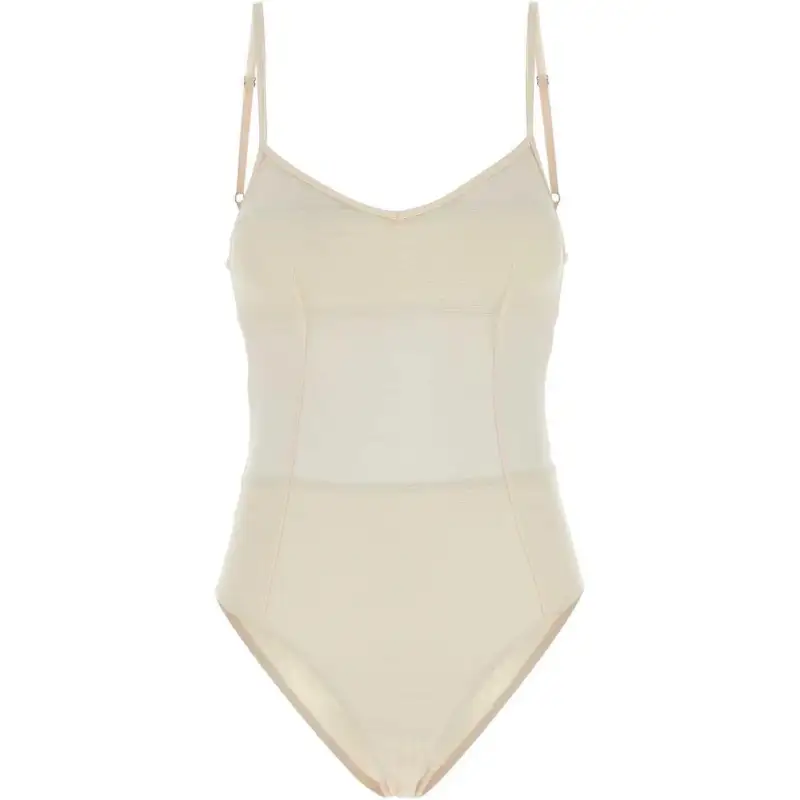 Prada tulle V-neck swimsuit
