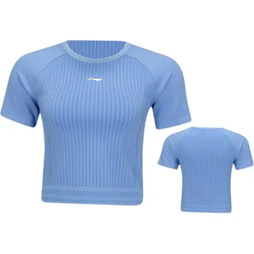 Li Ning Badminton Jersey Women's Snow Blue