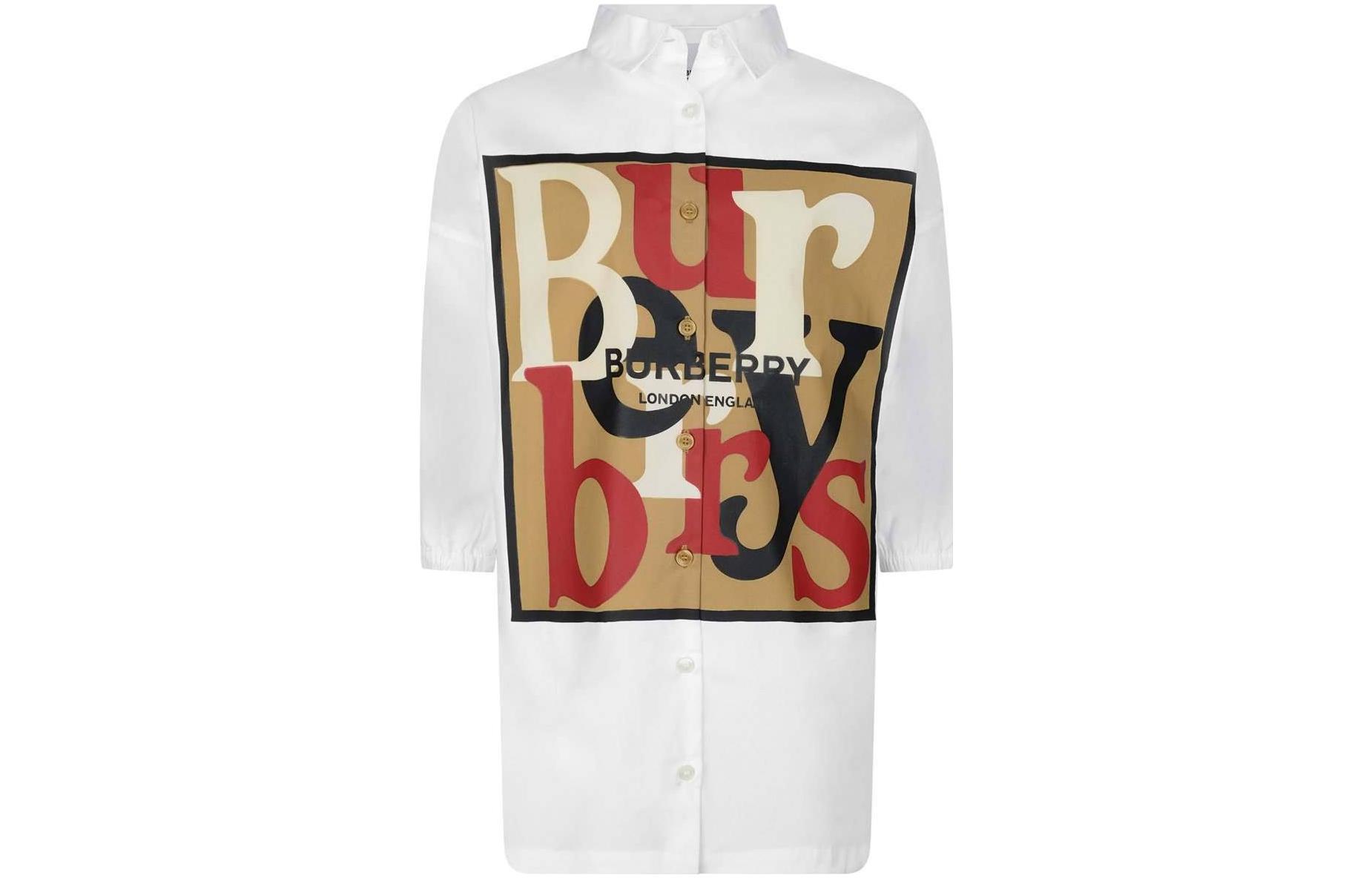 Детская рубашка Burberry Burberry Logo (белая)
