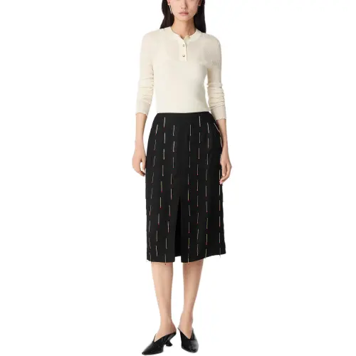 Bottega Veneta SS25 Casual Long Skirt Women's Black