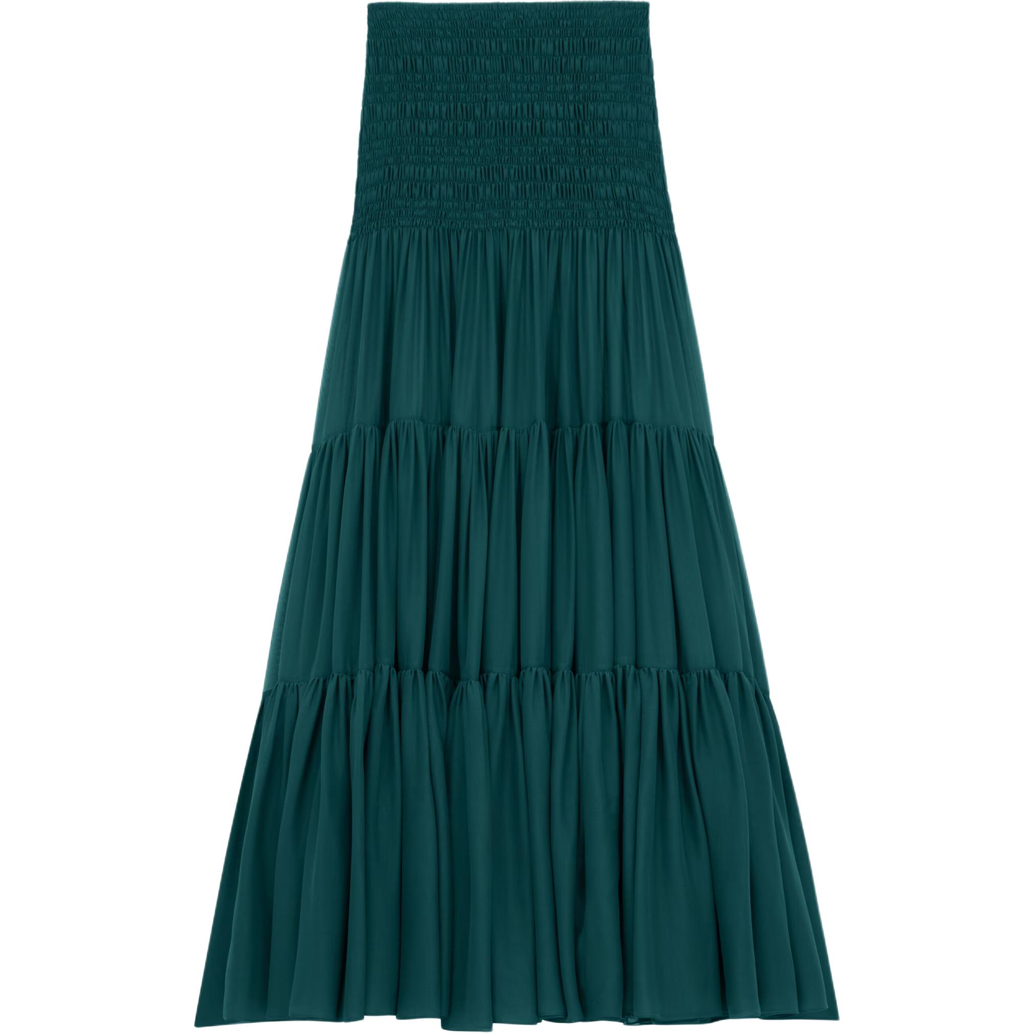 SAINT LAURENT Casual Long Skirt Women's Green