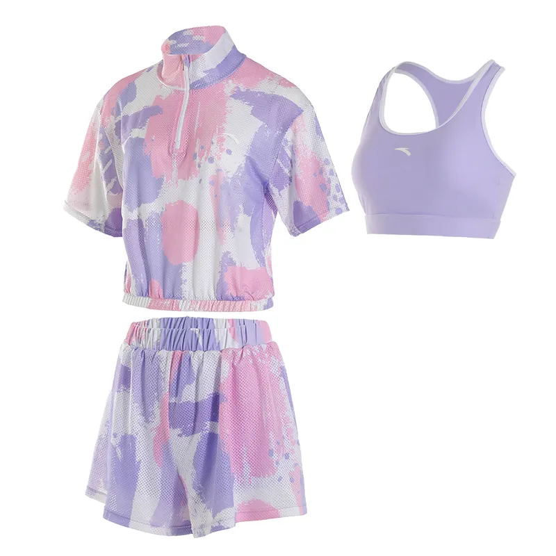 Anta Swimsuit Set Women's Pink Set Of 3
