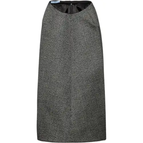 PRADA Mouliné Midi Skirt
