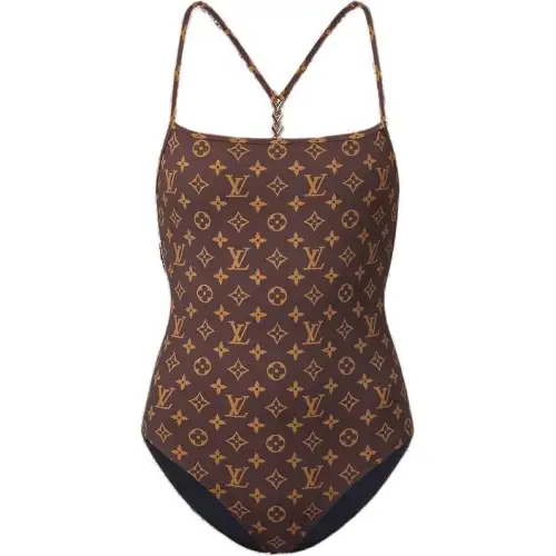 LOUIS VUITTON Monogram One Piece Swimsuit One piece Swimsuit Women's Brown