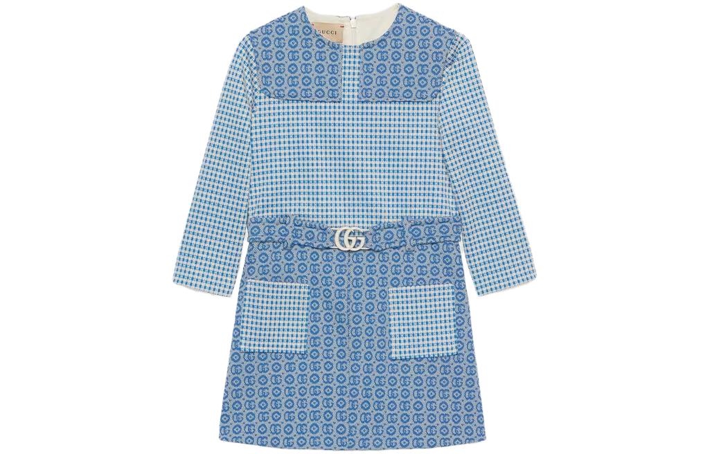 GUCCI Gucci, children's dress, blue long-sleeve