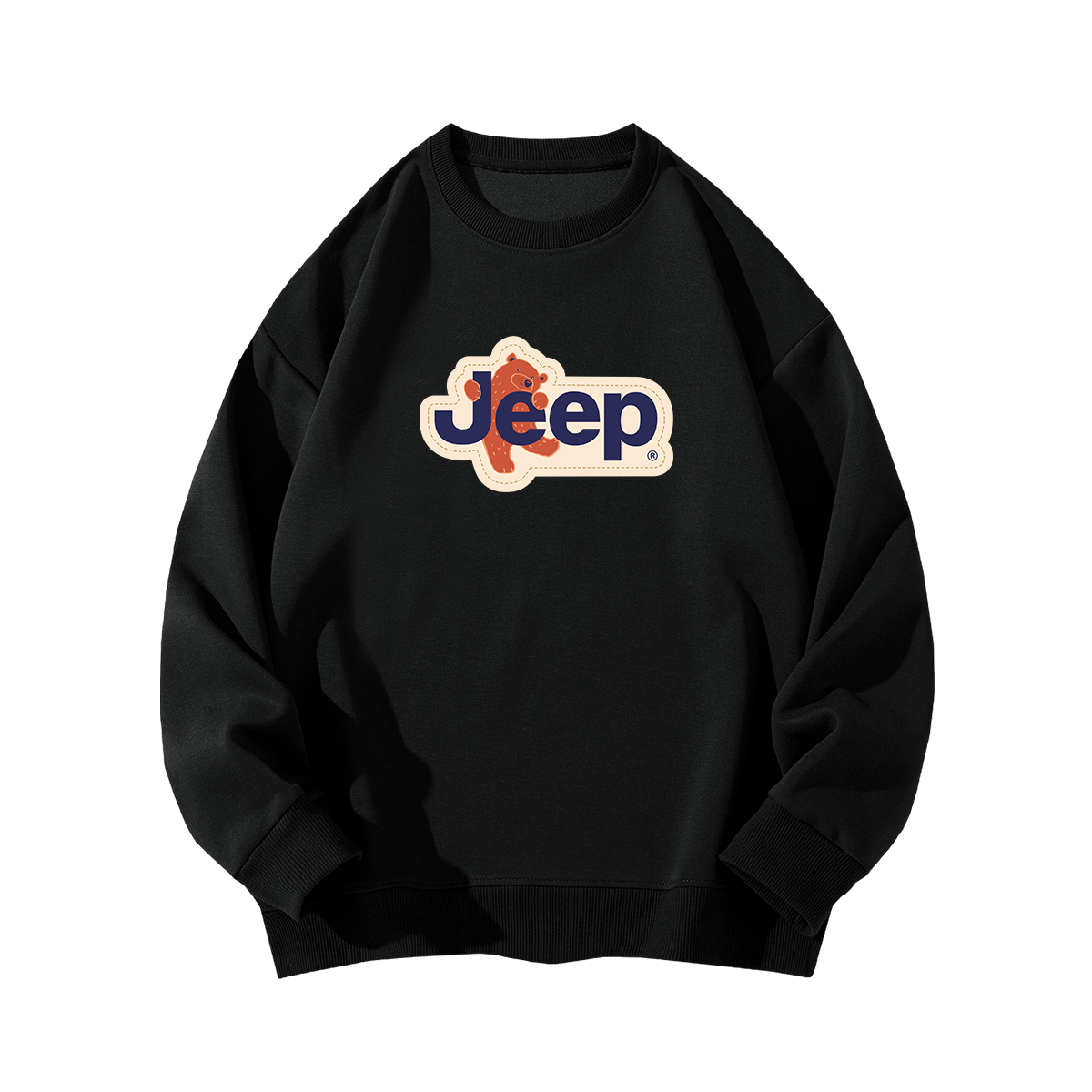 Унисекс свитшот Jeep logo (бежевый) — фото 7