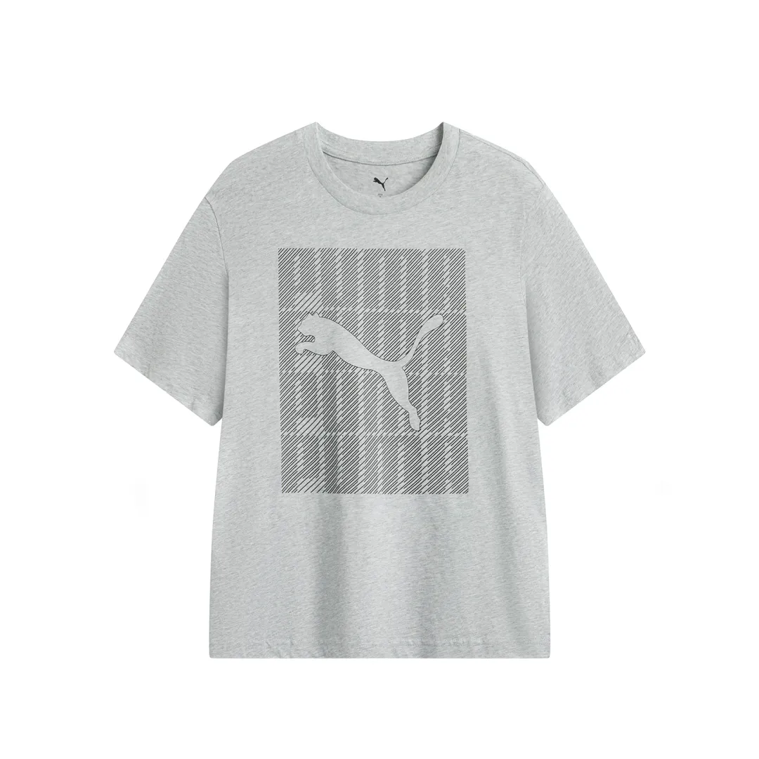 PUMA GRAPHICS PUMA T Shirt Men's Light Gray