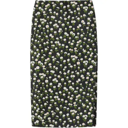 GUCCI Floral Mid Length Crêpe Skirt