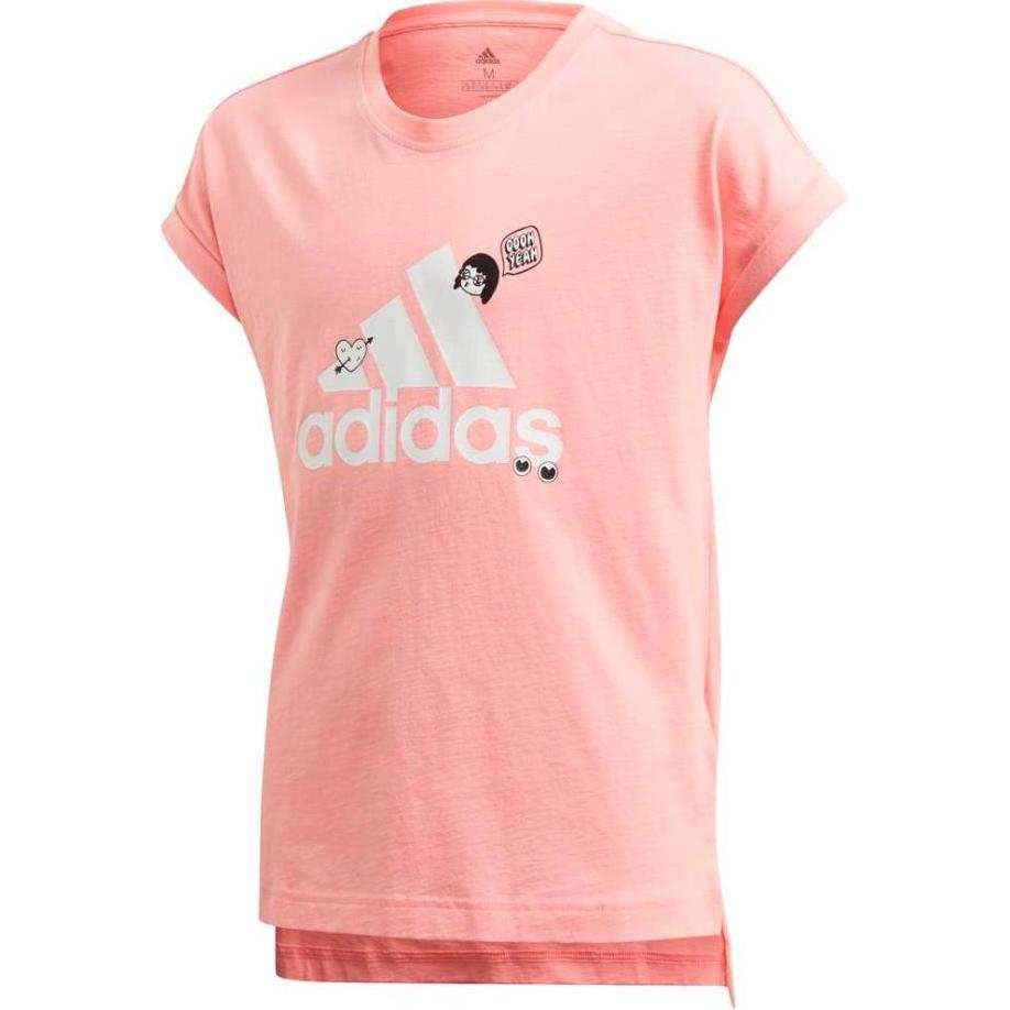 Женская футболка adidas Badges (розовая)