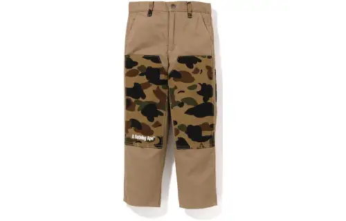 A BATHING APE Children's Bottoms Bape FW22 1st Camo Painter Pants Camo Print Straight Casual Pants Children's Style