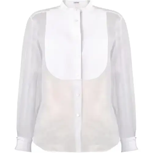 LOEWE Shirts Women's White Crew Neck Moderate Other