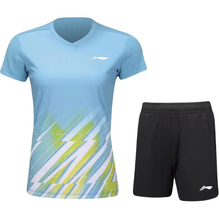 Li Ning Badminton Jersey Women's Blue Black