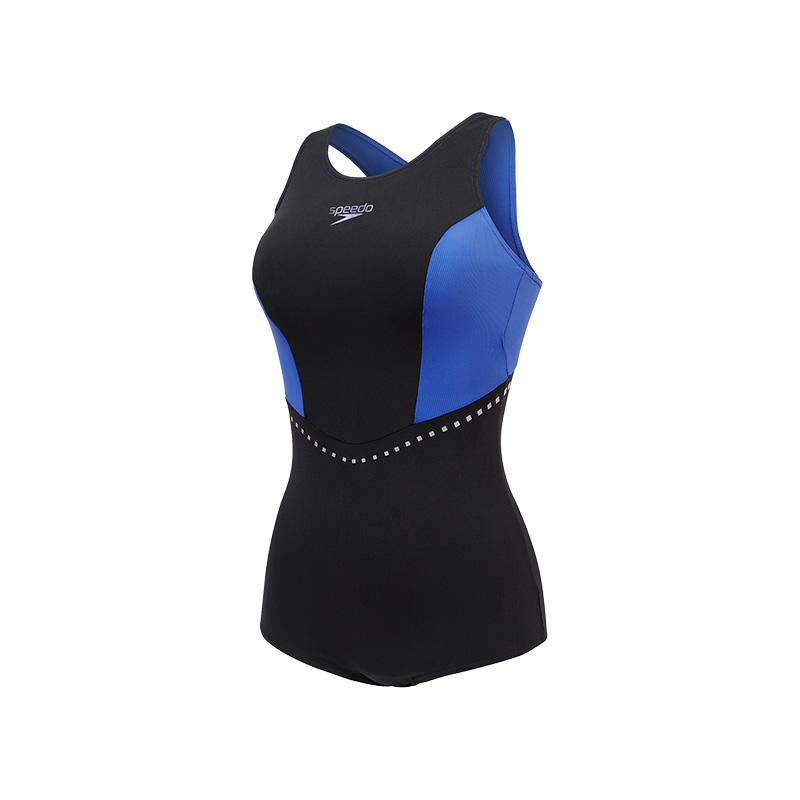 Speedo Black Logo HERO 5.0 Collection One piece Swimsuit Women’s Black/Blue