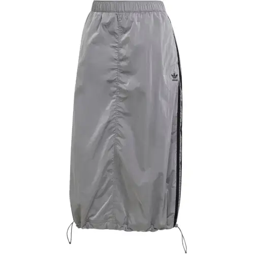 Adidas Originals ADICOLORMidi WOVEN NYLON SKIRT Casual Long Skirt Women's Pure Ice Gray