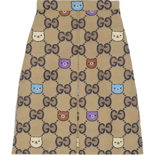 GUCCI Casual Long Skirt Women's Brown