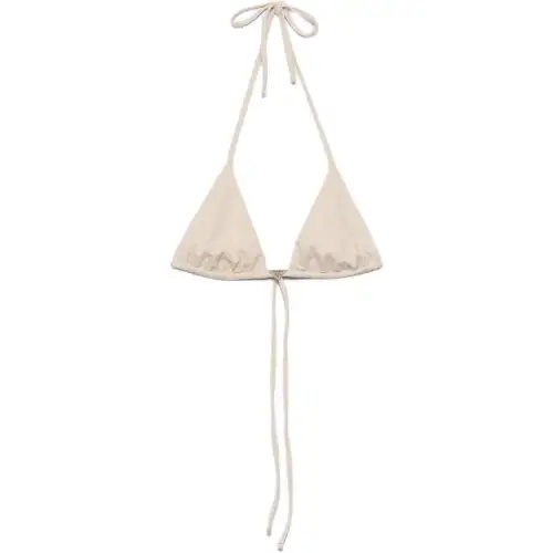 Prada rhinestone-embellished triangle bikini top