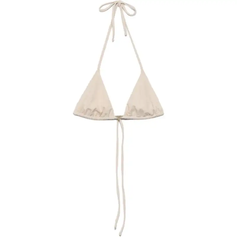 Prada rhinestone-embellished triangle bikini top