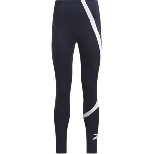 Reebok Workout Ready Vector Leggings Sports Pants Women's Marine Blue