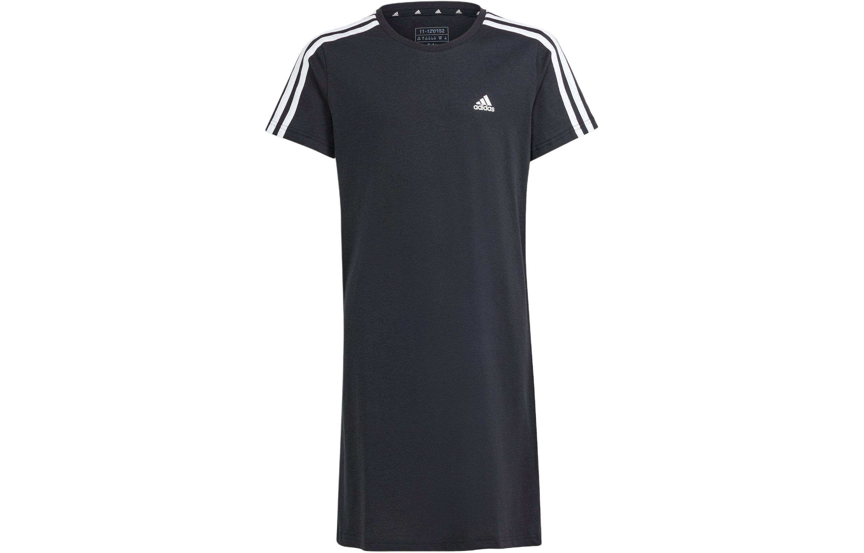 Платье adidas Striped Casual Crewneck (черное)