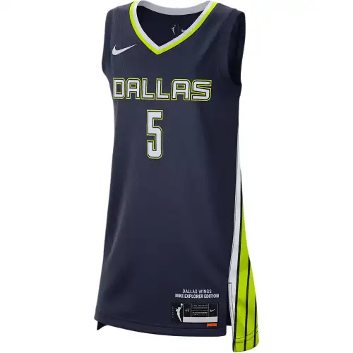 Nike Dri-FitWNBA Dallas Wings Explorers Edition Victory Team No. 5 V-neck Loose Sweat-Absorbent Basketball Vest Women's College Navy
