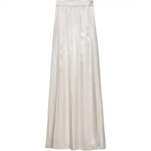 Prada pleated satin maxi skirt
