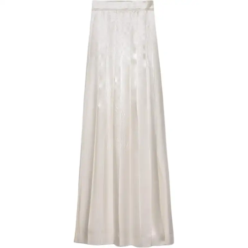 Prada pleated satin maxi skirt