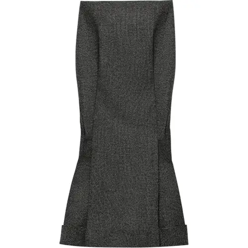 Prada mouliné-wool midi skirt