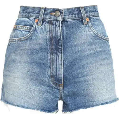 GUCCI Denim Shorts Women's Blue
