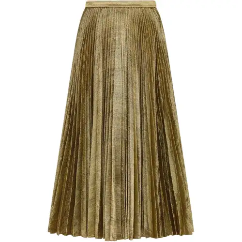 DIOR SS25 Casual Long Skirt Women's Gold
