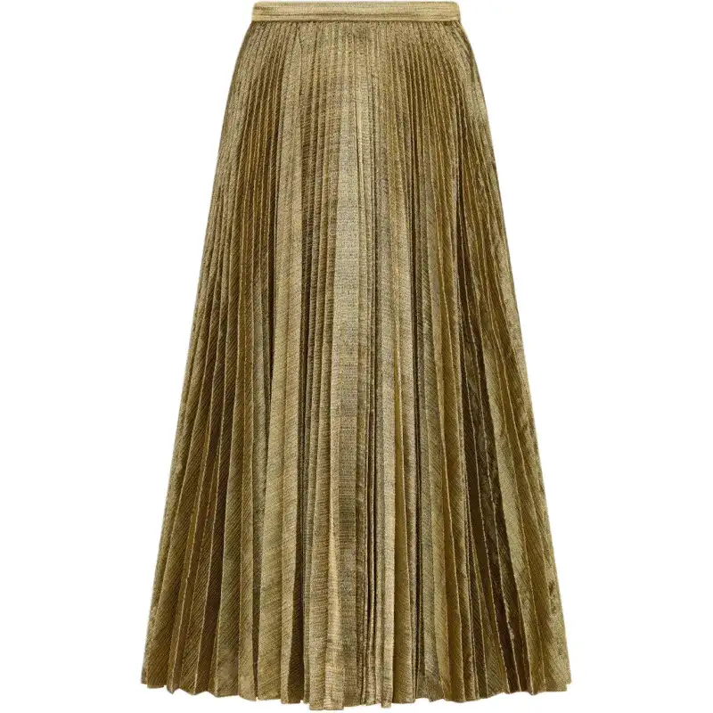 DIOR SS25 Casual Long Skirt Women's Gold