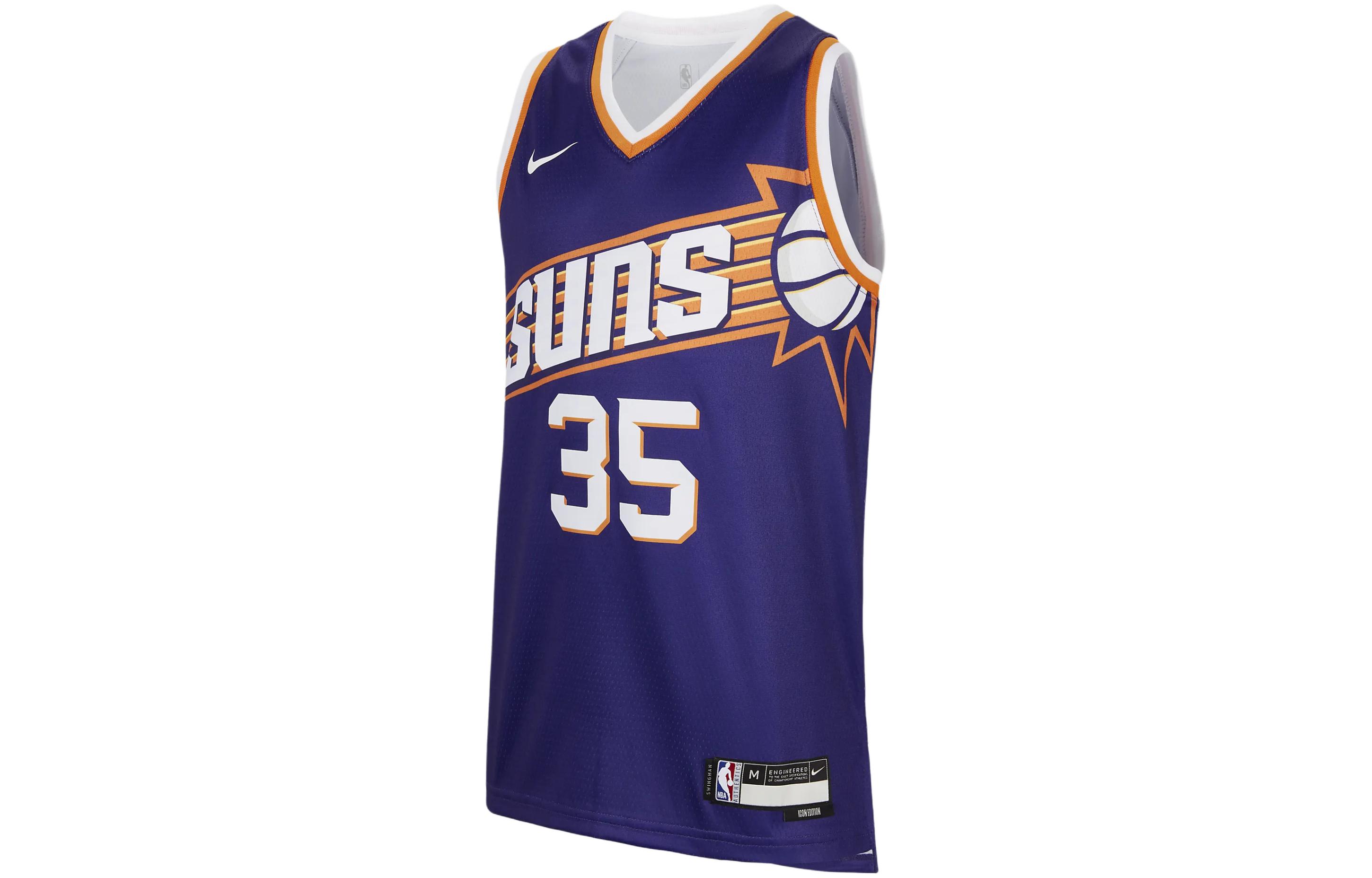 Nike Children's Sportswear Dri-FIT NBA Swingman Jersey 2023/24 Season Alphanumeric V-neck Pullover Sleeveless Children's Basketball Jersey Phoenix Suns New Orchid Purple Children's Style