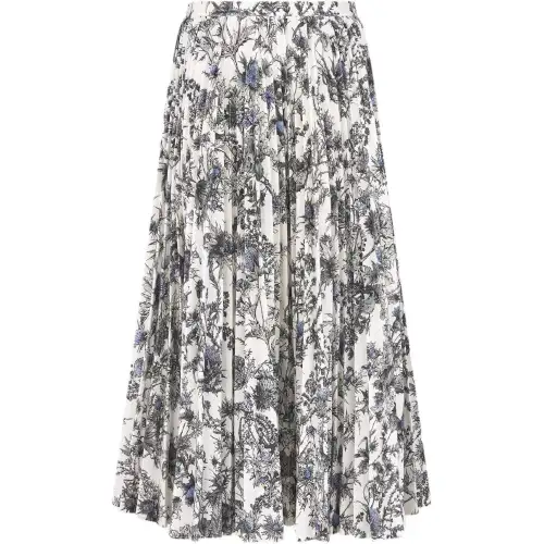 Christian DIOR Pattern Printed Pleated Skirt