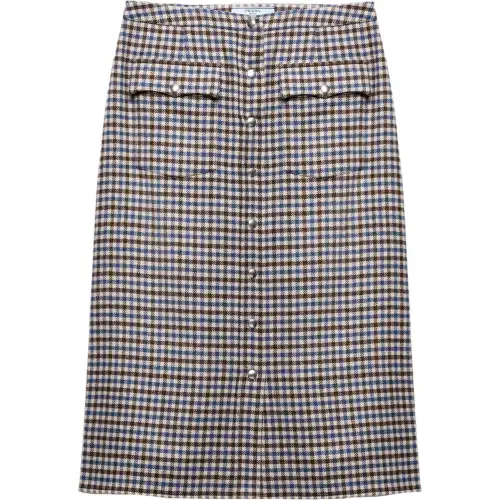 PRADA Wool Midi Skirt