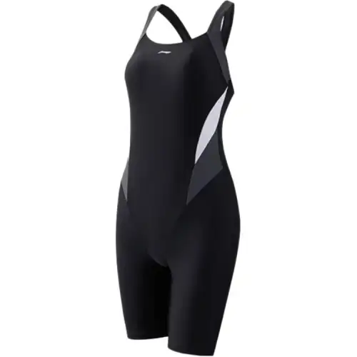Li Ning Sports Series One piece Swimsuit Women's Elegant Black