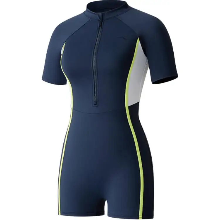 Anta One piece Swimsuit Women's Dark Blue/Ecru