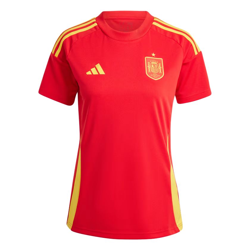Adidas, soft comfortable badge, football scarlet football uniform, Spain, with short sleeve