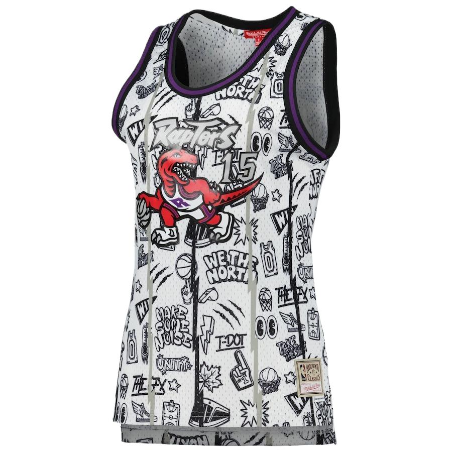NBA Toronto Raptors Mitchell & Ness Vince Carter Comfortable, Breathable, Skin Friendly and Moisture-Absorbent Sleeveless Basketball Jersey Women's Black and White