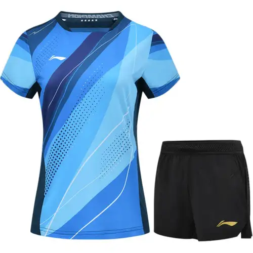 Li Ning Table Tennis Clothing Sets Women's Blue Black
