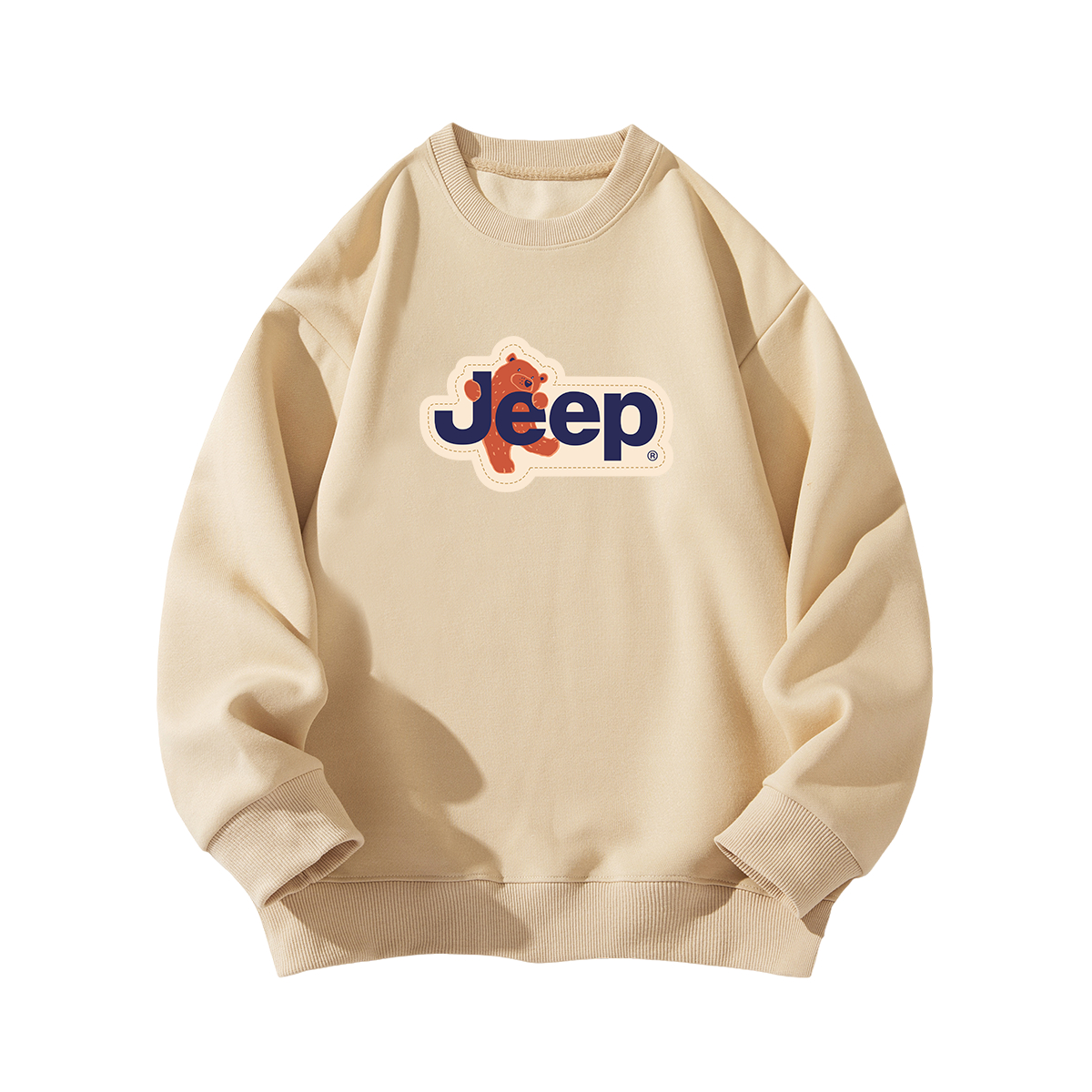 Унисекс свитшот Jeep logo (бежевый) — фото 25