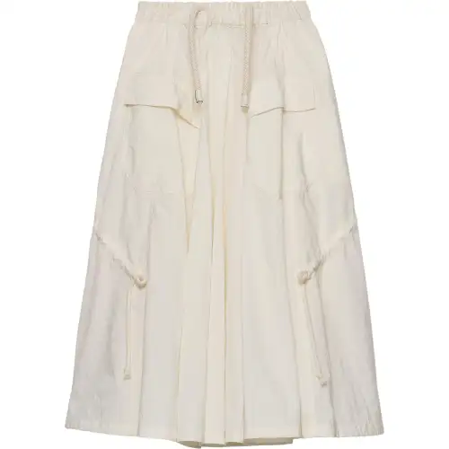 PRADA SS25 Spring Summer Women's Apparel Collection Casual Long Skirt Women's White