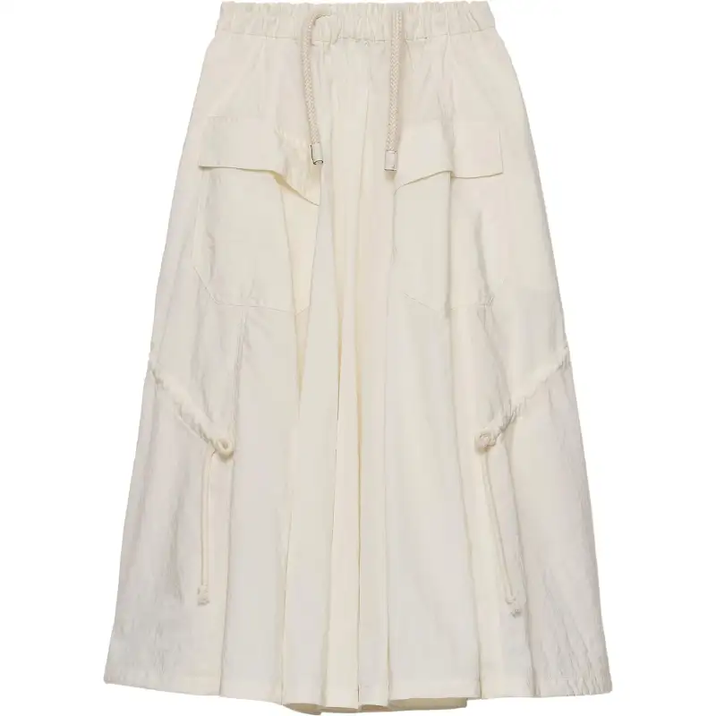 PRADA SS25 Spring Summer Women's Apparel Collection Casual Long Skirt Women's White