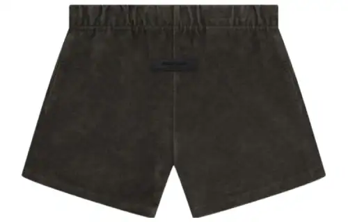 Fear of God Essentials Children's Clothing Drop2 SS23 Kids Fullzip Jacket Off Black Solid Color Elastic Sports Shorts Boys and Girls Gray Black